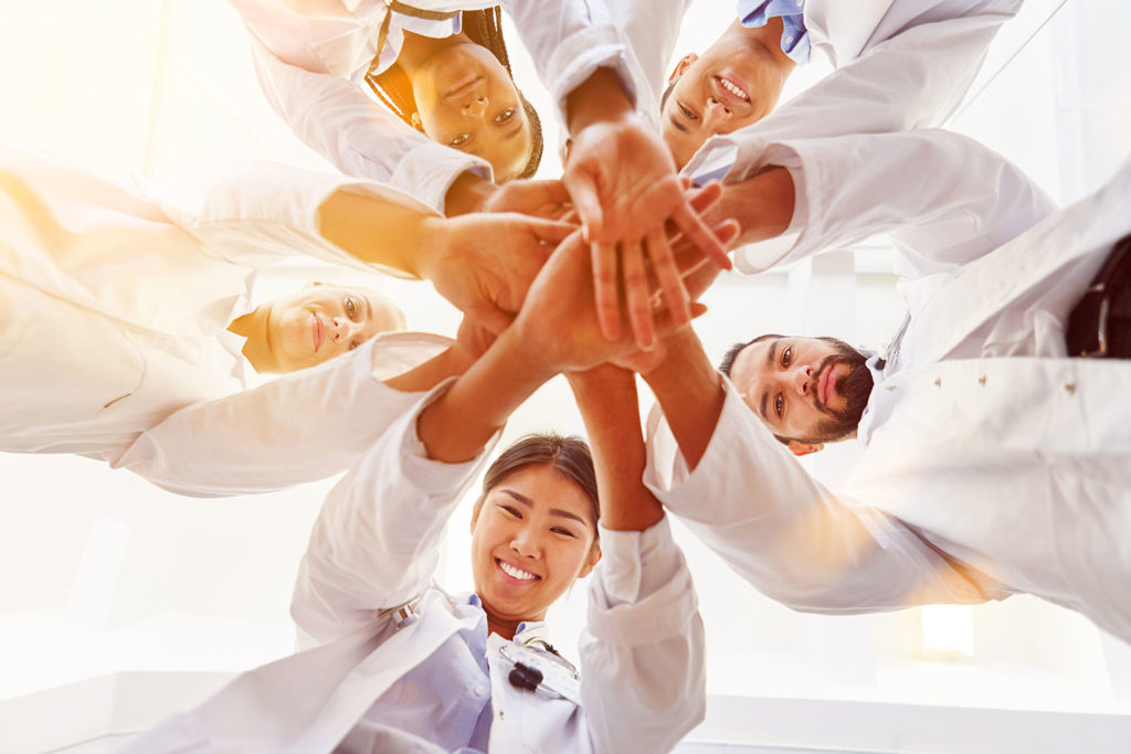 Group of Doctors Displaying Teamwork